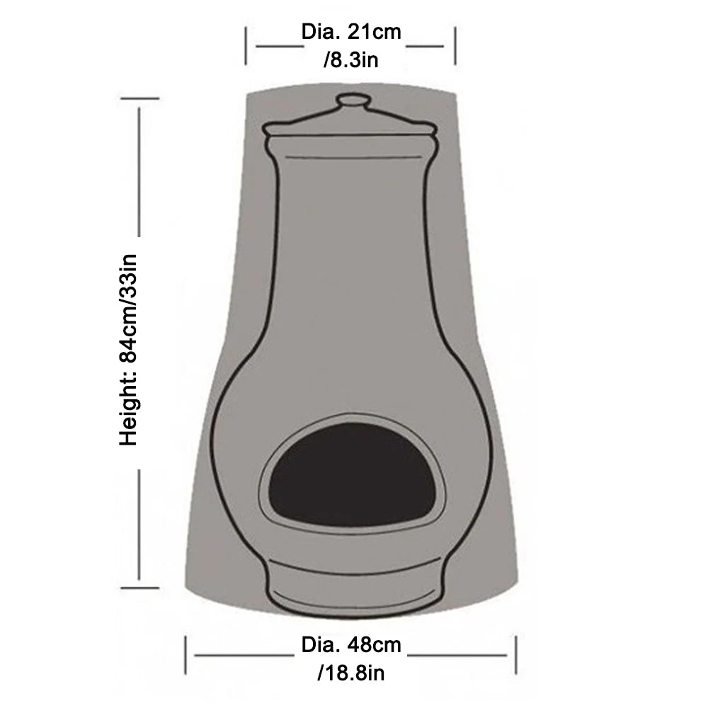 Waterproof Dust Furnace Covers Patio Chiminea Cover Water Resistant Garden Outdoor Heater Cover Outdoor Fire Pit Rain Protector