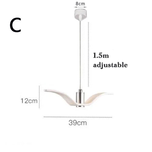 Modern bird living room chandelier led lighting post-modern seagulls light creative bedroom dining kitchen hanging lamps