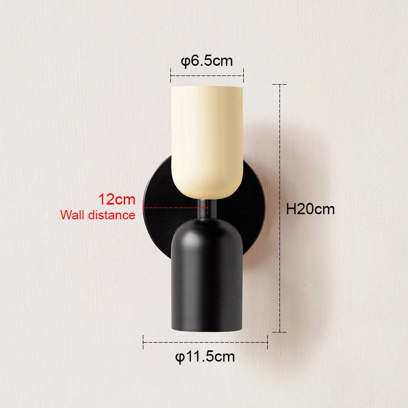 Nordic Living Room Wall Lamp Simple Modern Bedroom Bedside Aisle Children's Room Background Wall Lamp E27 Home Decoration