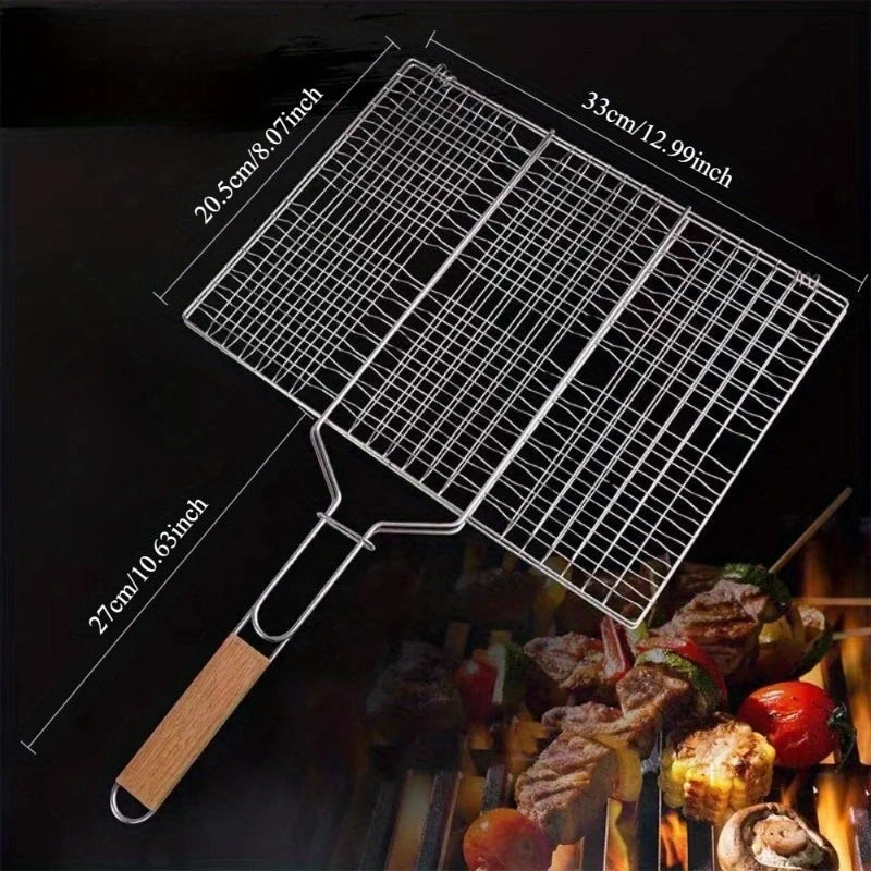 Grill Basket bbq net BBQ Basket Large Folding Grill Basket with Removable Handle.Grill Baskets for Outdoor Grill