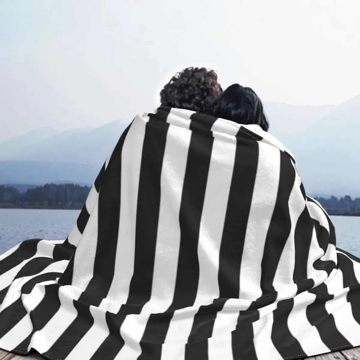 black white stripes Throw Blanket blankets and throws halloween