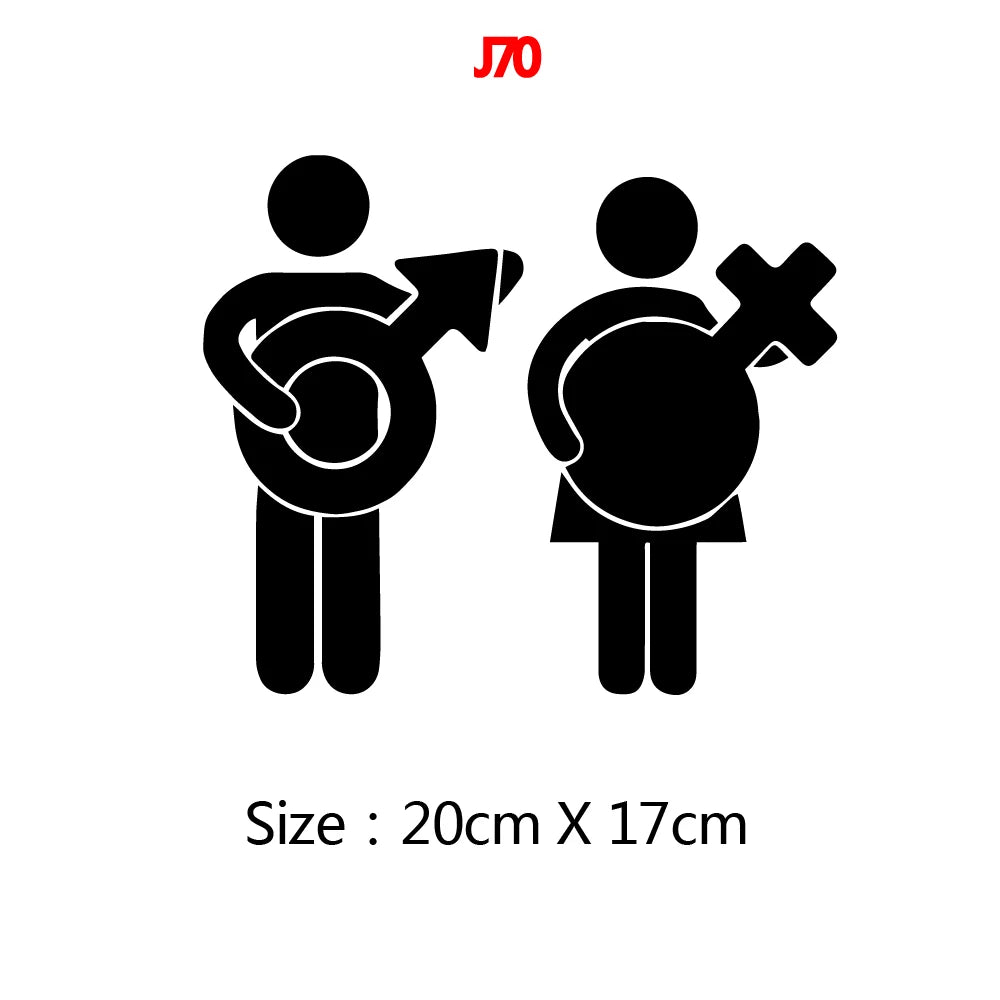 1 pc Cartoon Style Toilet and WC wallpaper Waterproof Wall Stickers Home Decor For washroom bathroom door Vinyl Art Decal