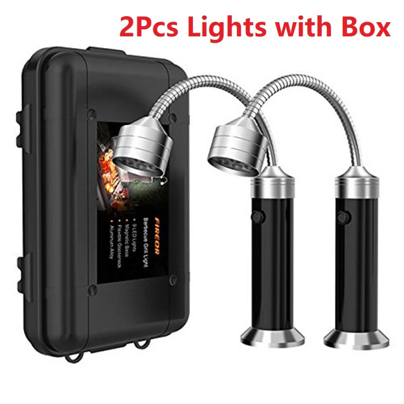 Portable Smart Touch LED Grill Light Lamp for BBQ Barbecue Grilling Outdoor Kitchen Accessories Tools 180 Degree Lighting Lamps