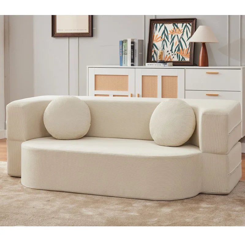 Living Room Compressed Sofa Bed, Memory Foam Modular Couch, Space Saving Modern Furniture Set