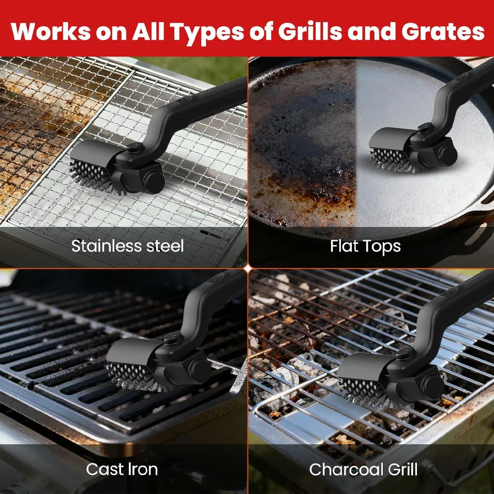 2026 NEW Speed BBQ Grill Brush for Outdoor Grill,Electric Grill Brush,Automatic Grill Cleaning Brush for Camping Outdoor Grill