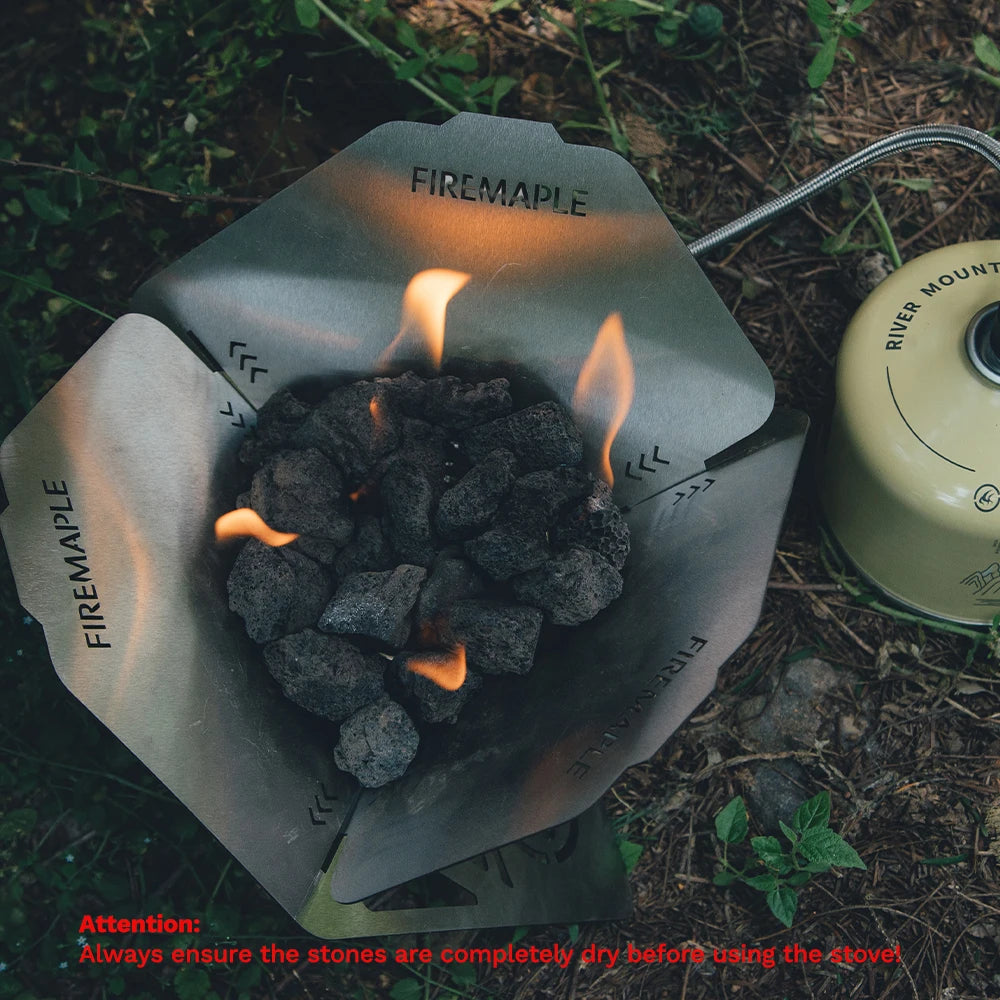 Fire-Maple Antarcti Gas Fire Pit Windproof Outdoor Mini Heater Stainless Steel Portable Foldable Firepit for Camping 3753BTU