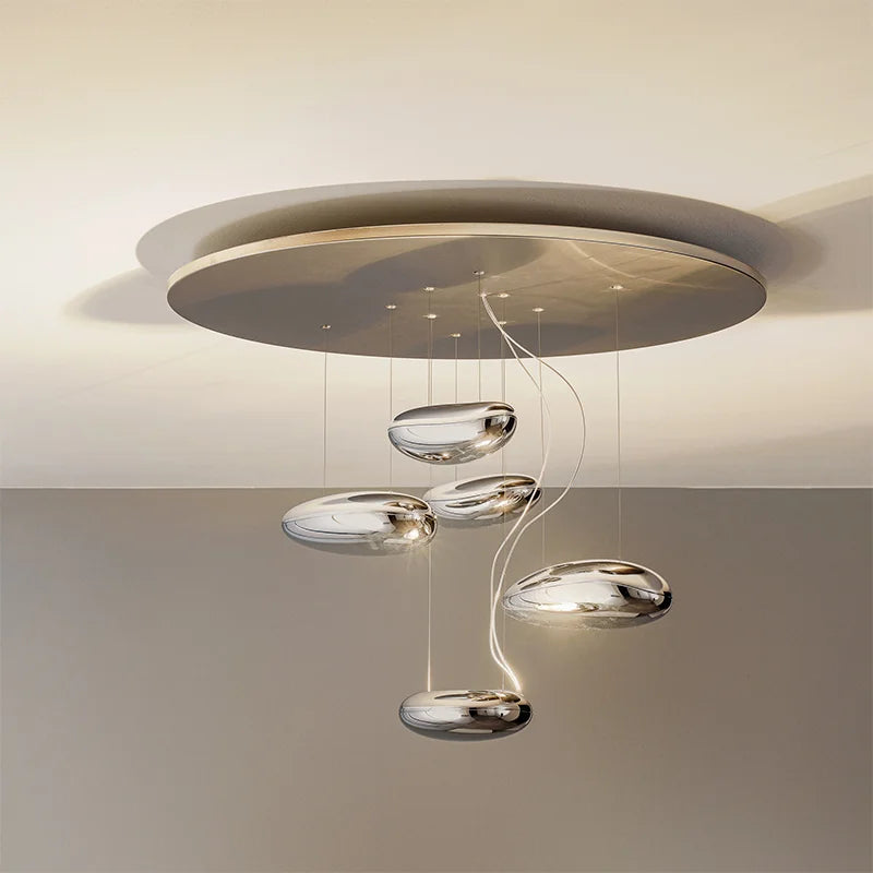 Italian Minimalist Design Living Room Hanging Water Drop Lamp Modern Creative Bedroom Decoration Exhibition Hall Chandelier