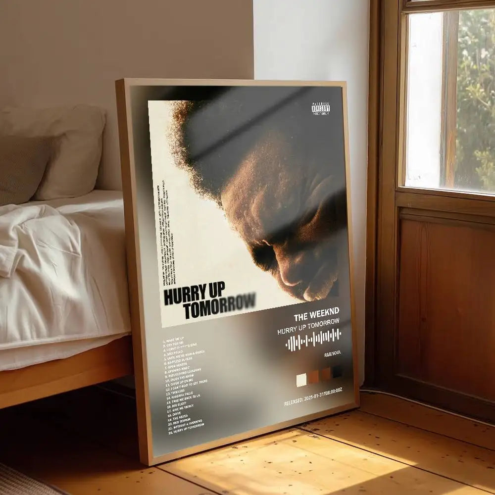 The Weeknd Poster Album Art Cover Songs Music Rap Wall Waterproof Paper Sticker For Living Room Home Decor