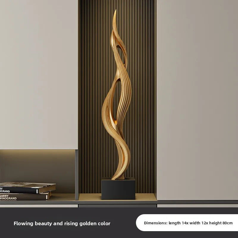 Creative Feng Shui Sculpture Living Room Table Wine Rack Decoration Statue Resin Crafts Housewarming Gift Modern Home Decor