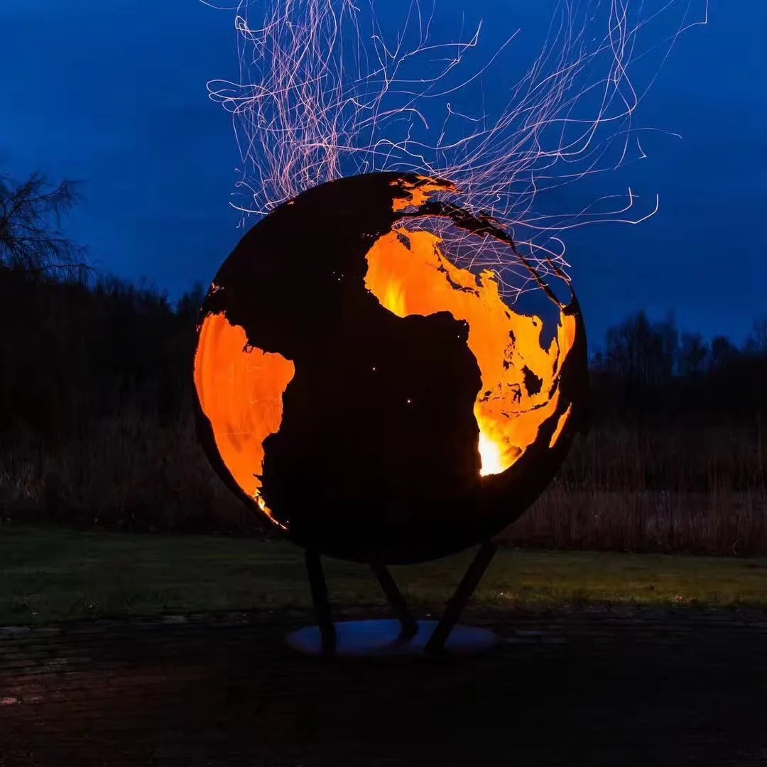 Hot Sell Outdoor Carbon Steel Fire Pits ,steel Sphere Fire Pits