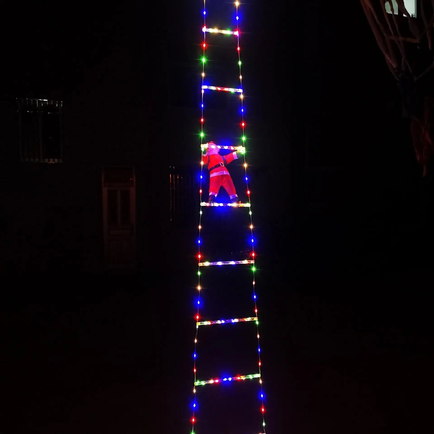 3M Santa Claus Climbing Ladder Warm Light Christmas Decoration Home Outdoor Garden Cristmas Tree Ornement New Year Gift