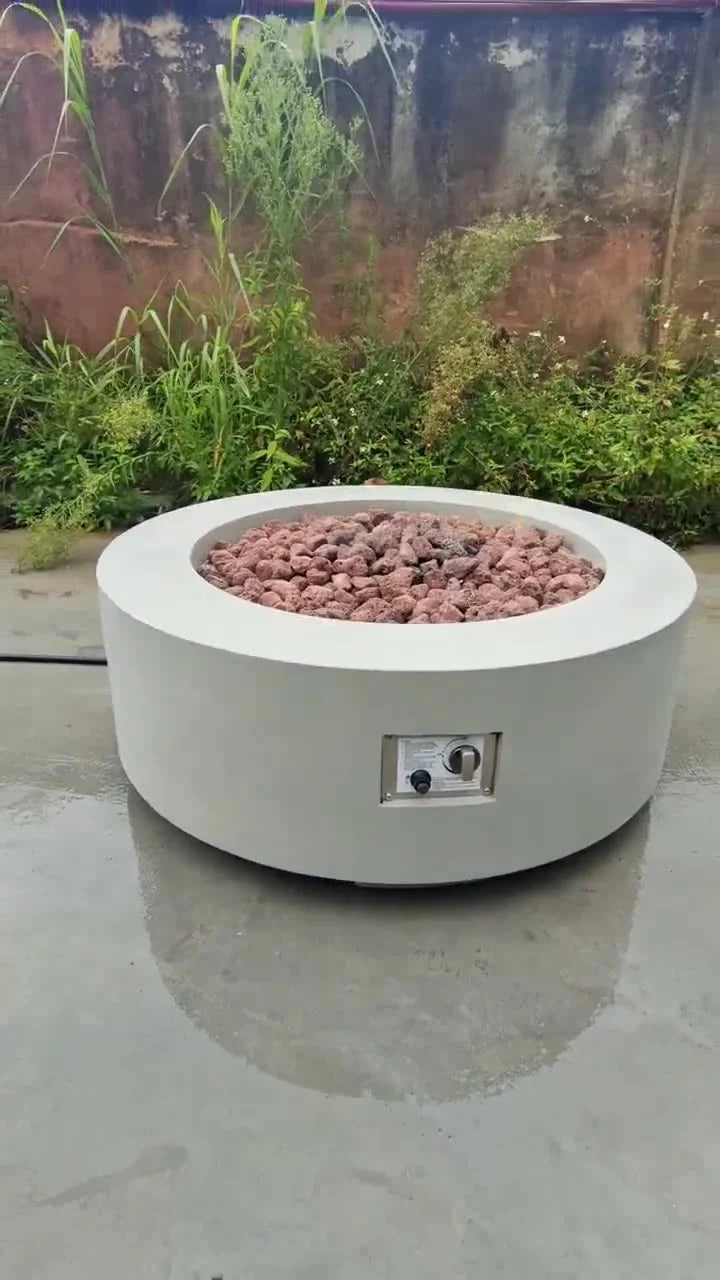 Modern Outdoor Furniture Design Indoor/Outdoor Desktop Tabletop Fire Pit with Concrete Stove for Parties