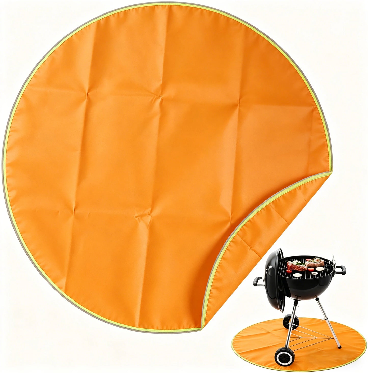 35.4'' Fire Pit Mat for Solo Stove Bonfire, Fireproof Under Grill Mat Deck Patio Protector Pad, Round BBQ Mat for Solo Stove