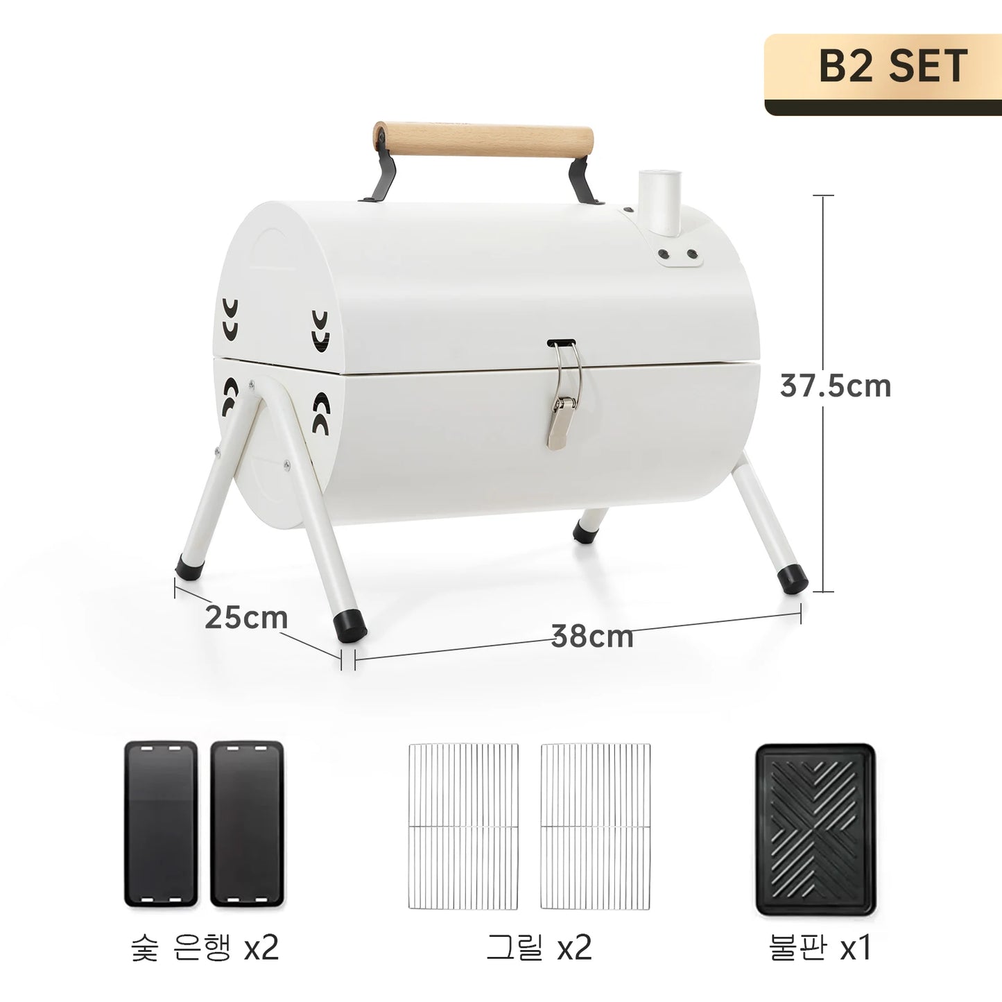 BISINNA Outdoor Multifunctional Portable Barbeque Stove Camping BBQ Charcoal Grill With Dual Side Camping Supplies