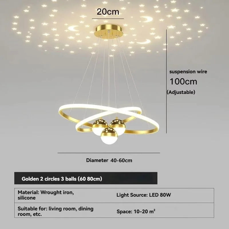 Living Room Chandelier - Modern, Simple and Elegant, Trendy Lamp, New Model for Dining Room, Master Bedroom Lamp