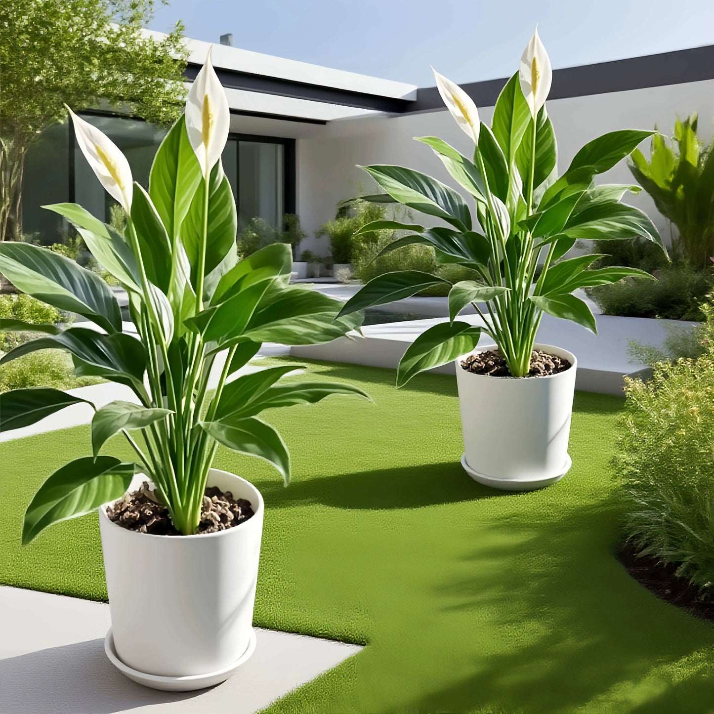 1/2pcs Large Artificial Plant and Flower set Realistic Indoor/Outdoor Fake with Foliage - All- Wedding/Residential Decor