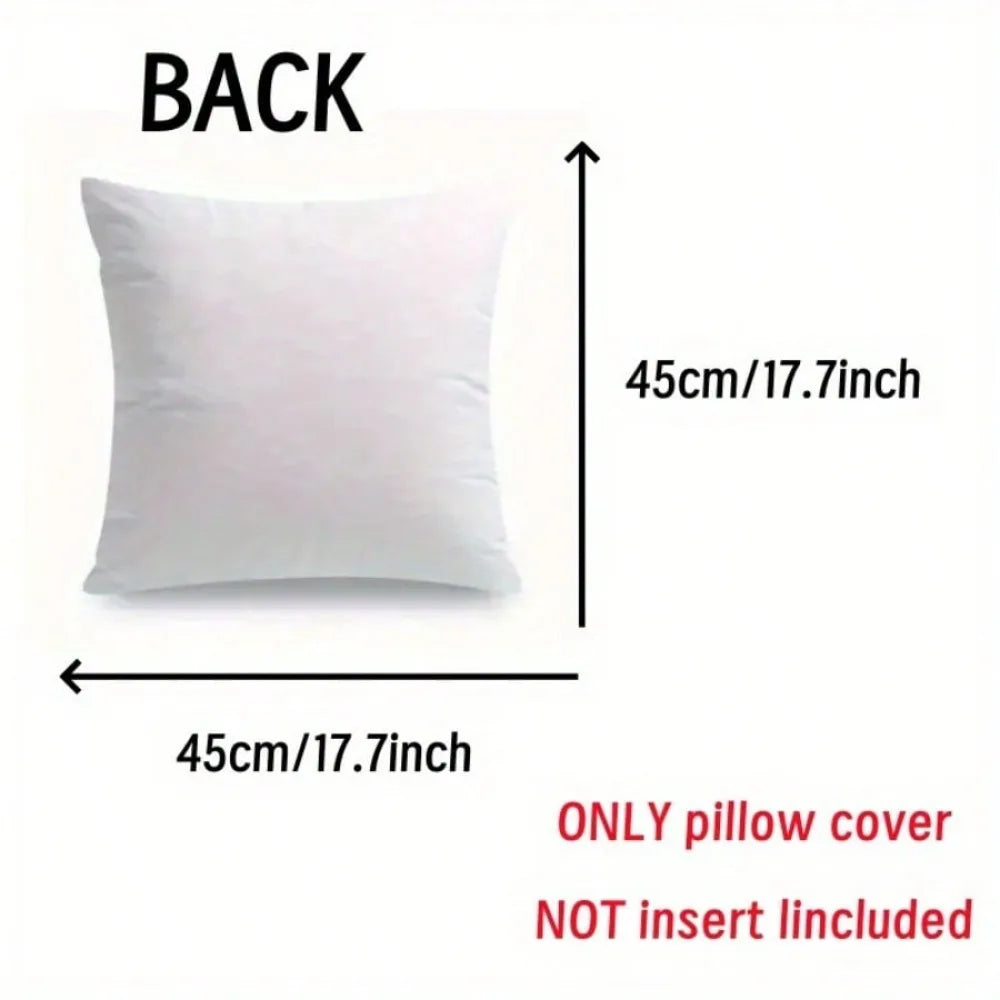 4Pcs Linen Throw Pillow Covers 45x45cm Decorative Cushion Cases for Sofa Bedroom Living Room Home Decor Zippered Pillowcases