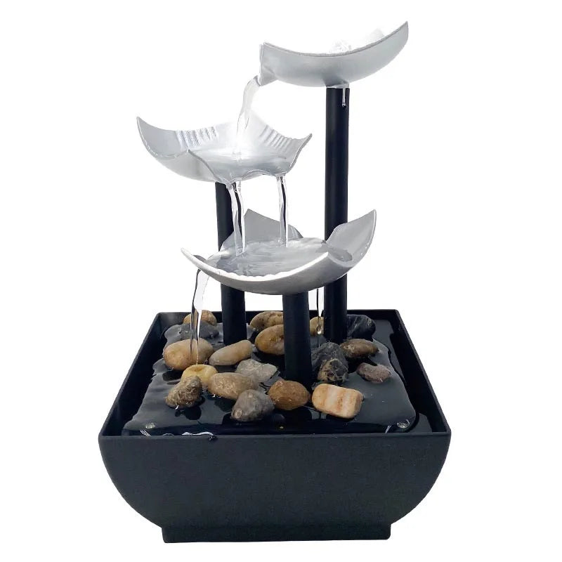 Office Home Decoration Water Fountain Indoor Waterfall for Interior Decoration Office Home Tabletop Feng Shui Water Landscape