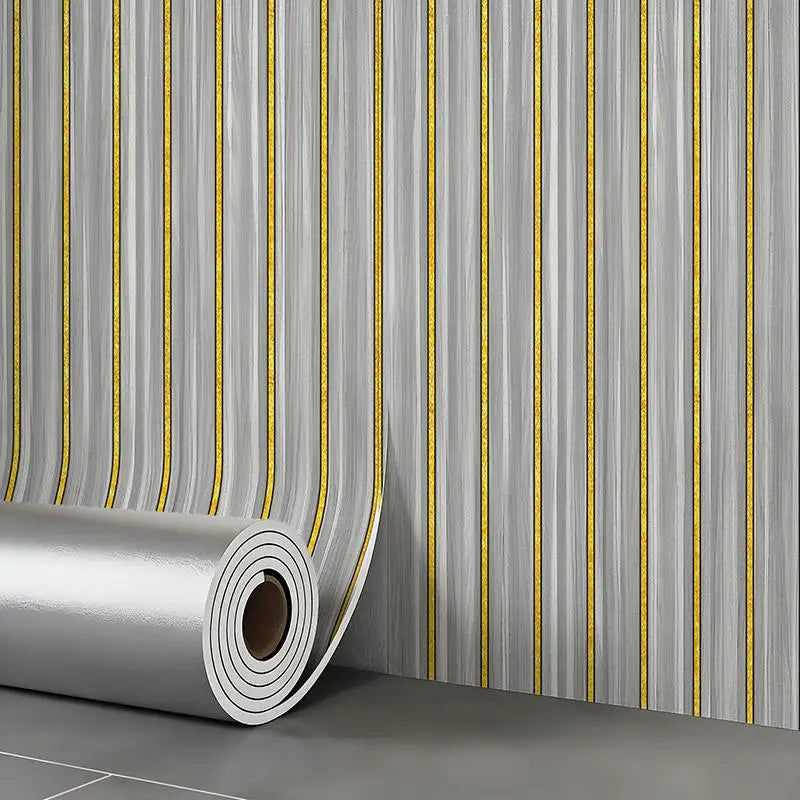 【H】Thick Brown Grid Peel And Stick Wallpaper Faux Plaid Design Waterproof And Moisture-Proof Ideal For Walls Ceilings Home Decor