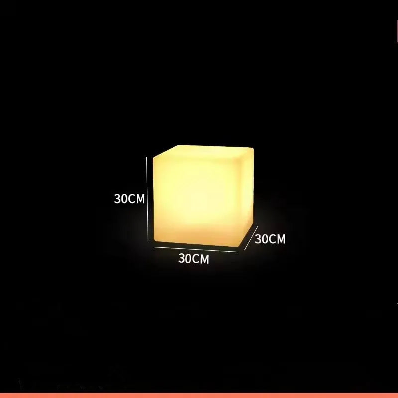 Outdoor Remoter Controlled LED Light-emitting Cube Seat 16 Colors KTV Bar Stools Rechargeable Desktop Night Lamp Waterproof