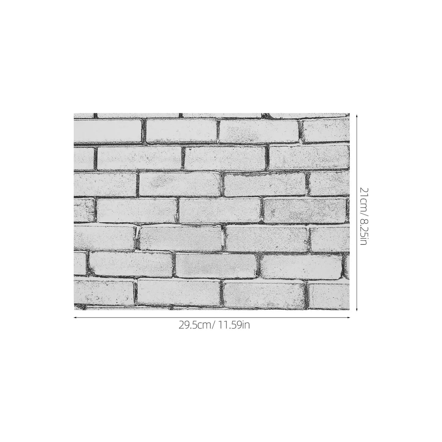 12 Sheets Dollhouse Wallpaper Self Adhesive Stone Pattern for Miniature Wall and Flooring Peel Stick Interior Decor