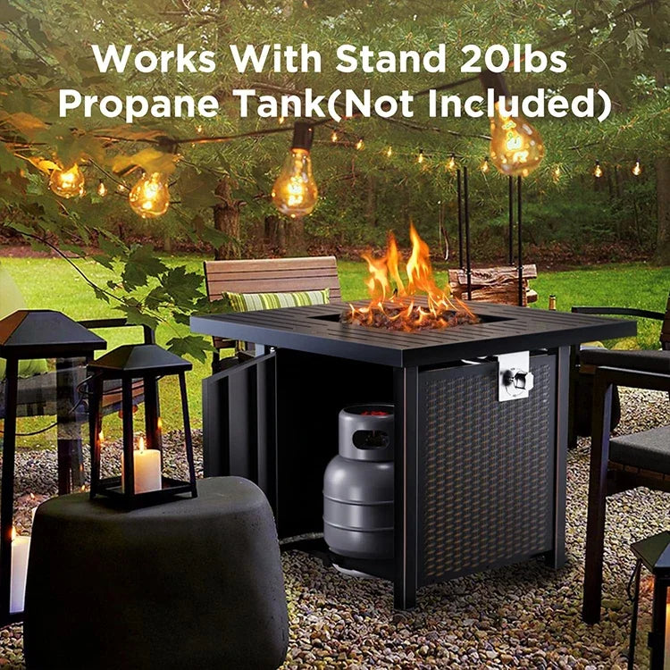 l # forOutdoor Square Fire Pit Table 50,000 BTU Gas Fire Pit Propane Gas Fire Pit Table For Outside