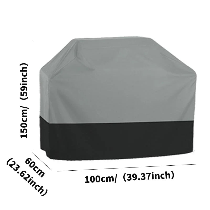 210T Oxford Cloth Outdoor BBQ Cover Waterproof Oven Cover Garden Protective Cover UV Resistant Heavy Duty Carbon Grill Cover