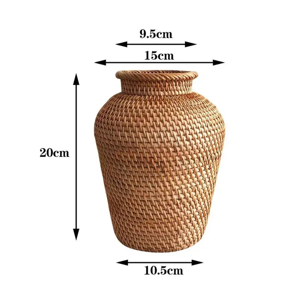 Rattan Vase Branch Flower Pot Rustic Wicker Vase Bouquets Flower Arrangement