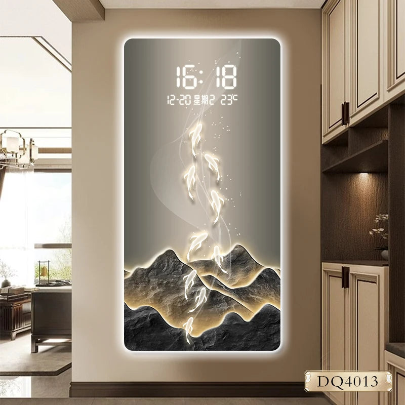 Living Room Painting wall clock house bedroom digital wall clock bedroom items luxury reloj de pared hallway Home decoration