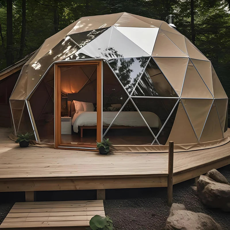 Premium Luxury Dome Tent All Season Weather Resistant Outdoor Igloo Perfect For Family Backyard Party Rest And Entertainment