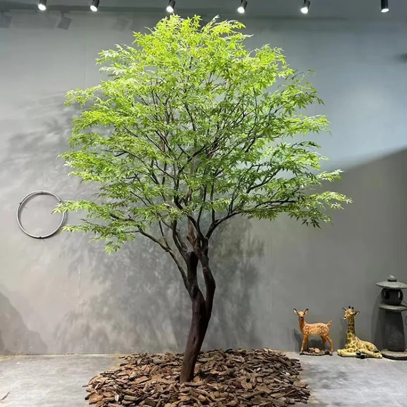 Green Artificial Maple Tree Simulation Plants Japanese Indoor Outdoor