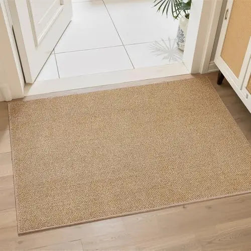 Front Door Mat Outside Entrance Welcome Mat Outdoor Indoor Entryway Rug Dirt Trap Non-Slip Washable Low Profile Doormat
