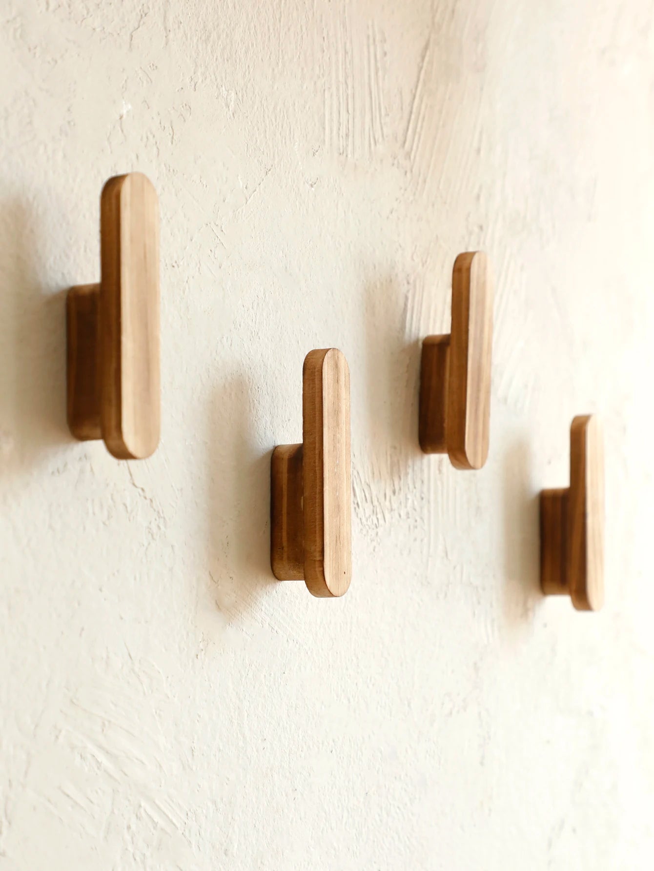 Rustic Wooden Wall Hooks Handmade Decorative Coat and Hat Hangers Ideal for Entryway Bedroom and Bathroom Wall Mounted Organizer