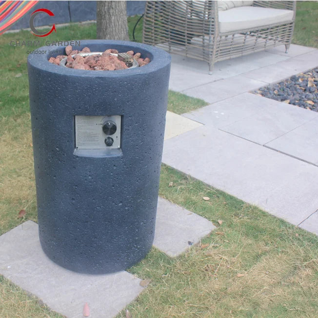 Modern Style Outdoor Gas Heater Stand Patio Heater Propane Gas Fire Column or Fire Pit for Garden