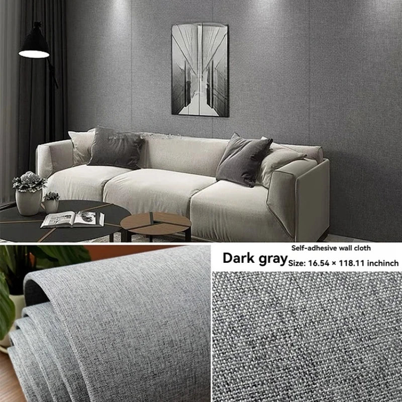 3D Wall Panels Tv Background Wall Linen Wall Fabric Self-Adhesive Wall Panels Wall Decoration Self-Installation Wall Fabric Soft Panels Soundproof Wall Stickers Self-Adhesive Wallpaper