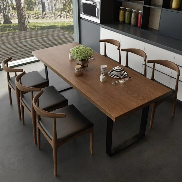 Modern Dining Room Furniture Solid Wood Restaurant Table Set