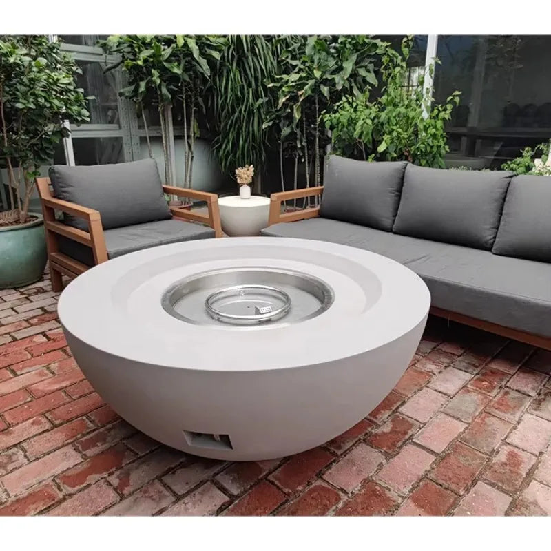 Large outdoor circular courtyard villa concrete fire pit suitable for outdoor setting