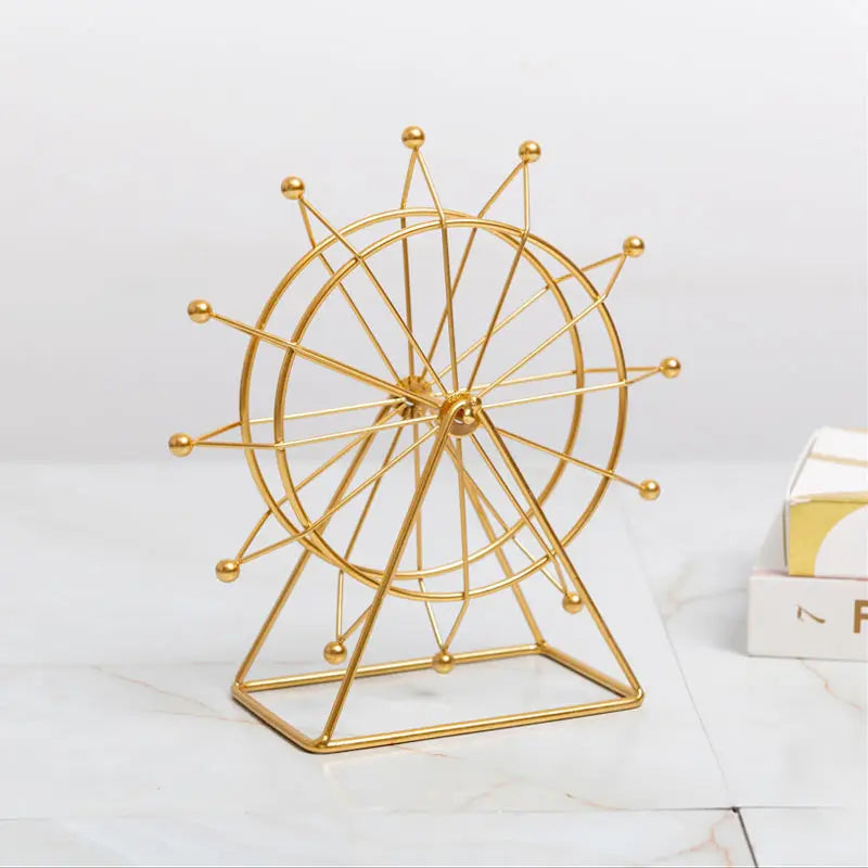 Nordic Iron Ferris Wheel Ornaments Creative Living Room Office Desktop Indoor TV Wine Cabinet Decoration Small Furnishings