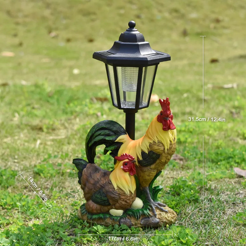 New Garden Solar Light Puppy Ornament Garden Ornament Sculpture Resin Craft Gift
