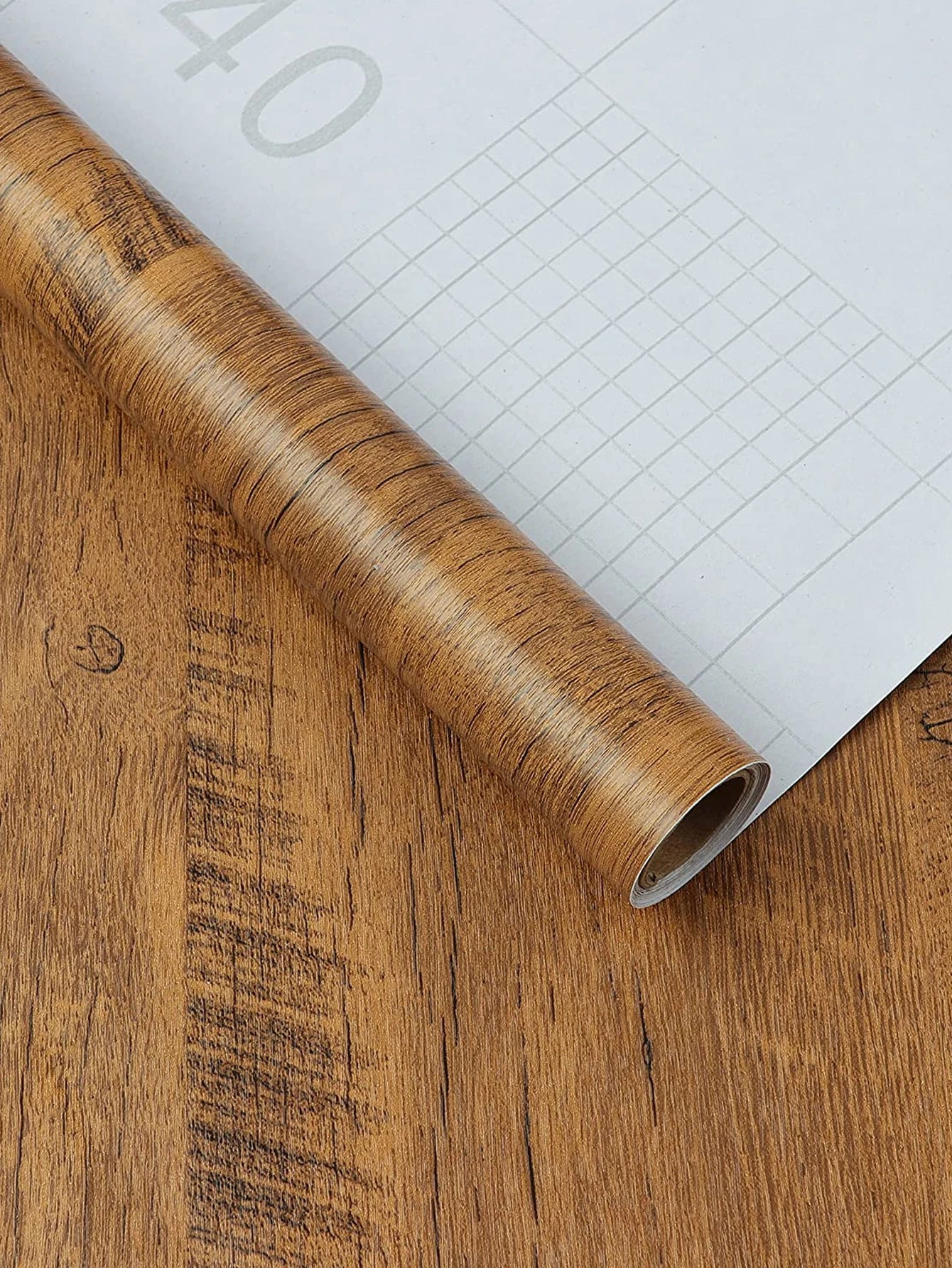 Self-Adhesive Wallpaper, Wood Grain, Thickened Contact Paper, Peel and Stick, Waterproof, Removable Furniture Refurbishment