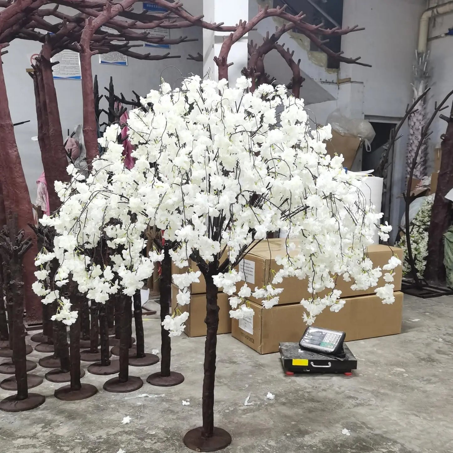 Cherry Blossoms Artificial Flowers Tree Weeping Willow Plants for Indoor Outdoor Home Wedding Party Opening Shopping Mall Décor