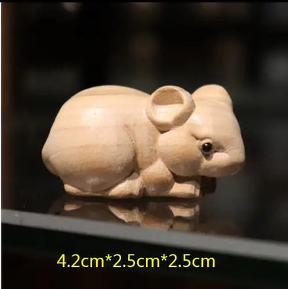Chinese Peach Wood Carving Pendant Twelve Zodiac Animals OX Rabbit Diy KeyChain Exquisite Pendant 3D Carved Sheep Dragon Tiger