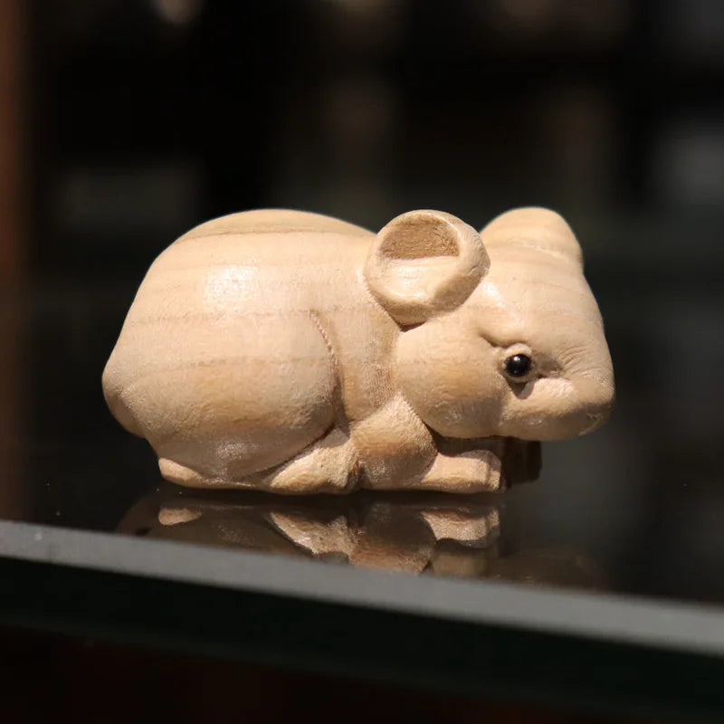 Chinese Peach Wood Carving Pendant Twelve Zodiac Animals OX Rabbit Diy KeyChain Exquisite Pendant 3D Carved Sheep Dragon Tiger