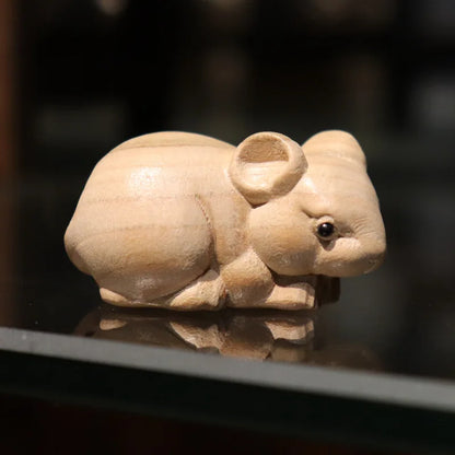 Chinese Peach Wood Carving Pendant Twelve Zodiac Animals OX Rabbit Diy KeyChain Exquisite Pendant 3D Carved Sheep Dragon Tiger