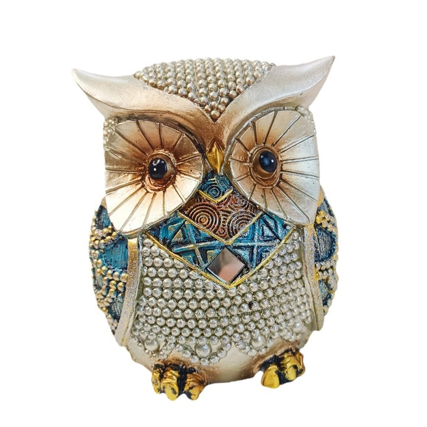 Owl Statue Compact Shelf Decor Bookshelf Table Desk Office Modern Cute Versatile Sculpture Gift for Owl Lovers Decoration