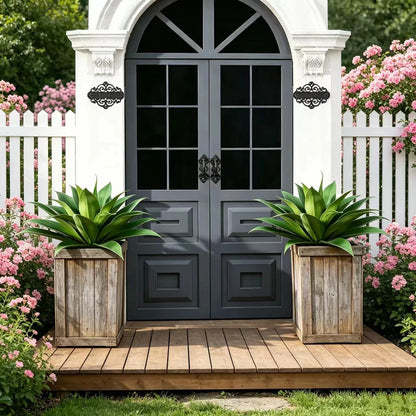 2 Pack 25in Artificial Agave Plants, UV Resistant Fake Succulent Large Faux Agave for Outdoor Indoor Porch Garden Home Decor