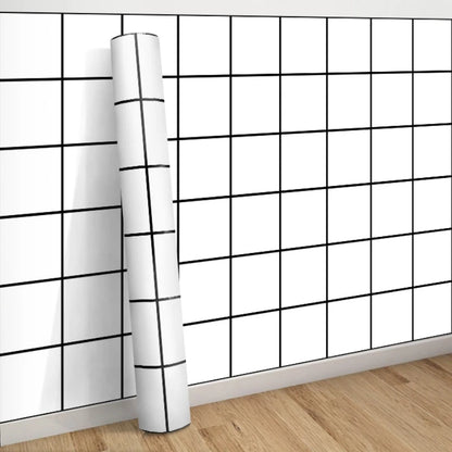 Grid Geometry Wallpaper Sticker 40cm Room Decoration Waterproof and Oil Resistant Decorative Walls Paper PVC Anti Fouling Home