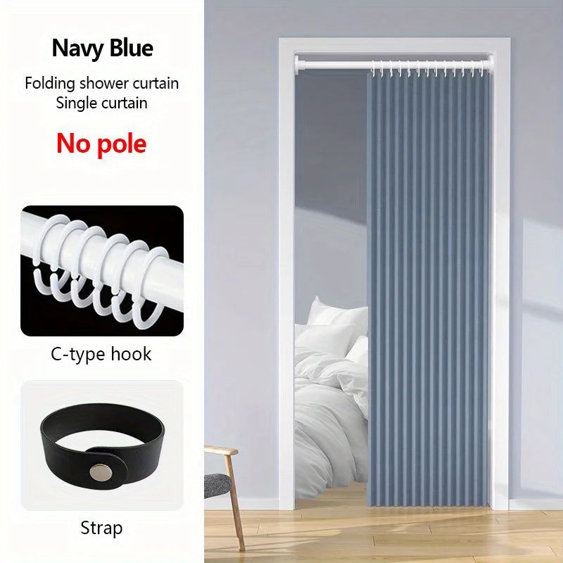 Room Divider Curtain for Bedroom Living Room Doorway, Folding Partition Privacy Panel with Soft Drape and Modern Decor