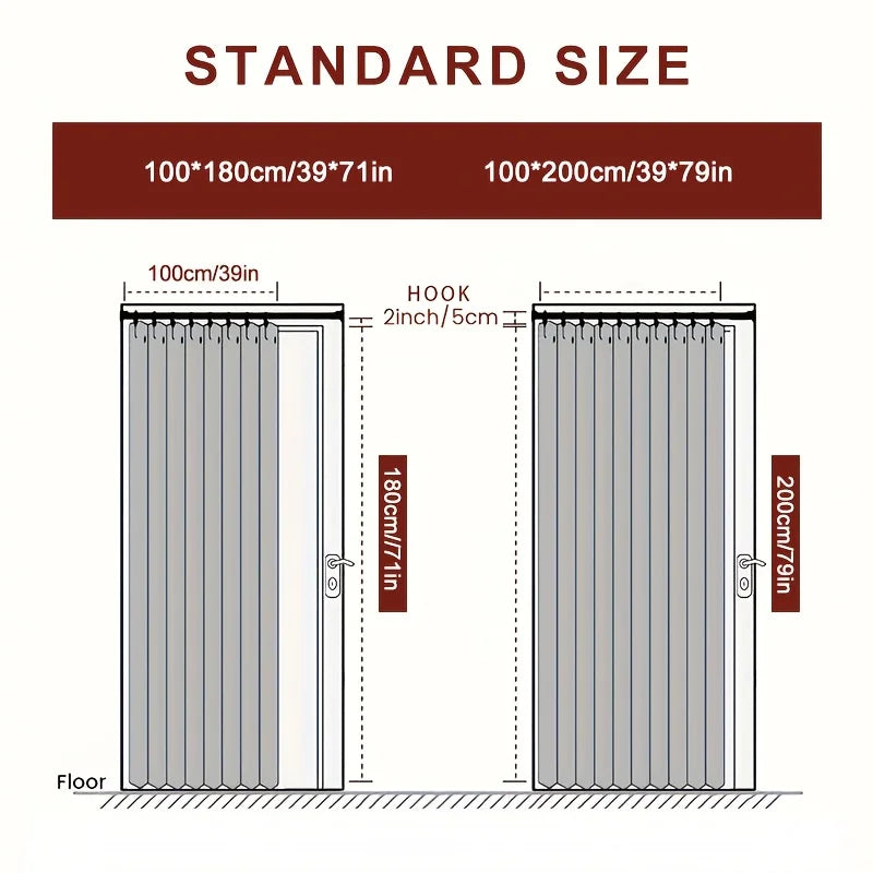 Room Divider Curtain for Bedroom Living Room Doorway, Folding Partition Privacy Panel with Soft Drape and Modern Decor