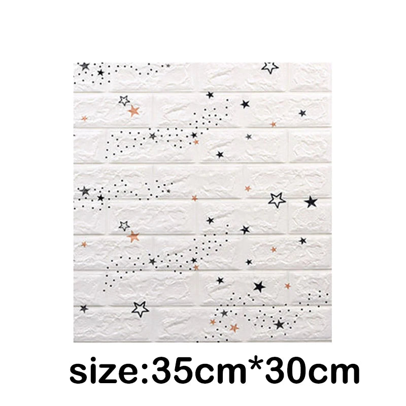 1-30Pcs 35x30cm Wallpaper Kitchen Bedroom Background Decoration Wall Panels Stickers Waterproof for Living Room 3D DIY Home